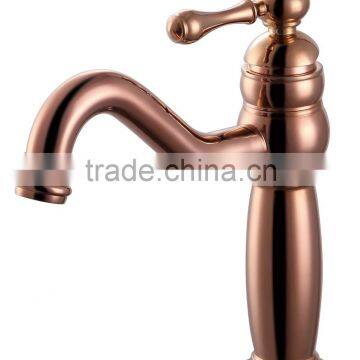 KW-01M deck mounted bathroom single lever brass chrome cheap bathroom basin sink brass basin faucet