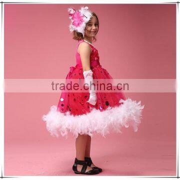 2015 Baby Girl Feather Dress Kids Girl Dresses for Wedding Party Holiday From Manufacturer Customization Clothing Supplier GZ photo-6