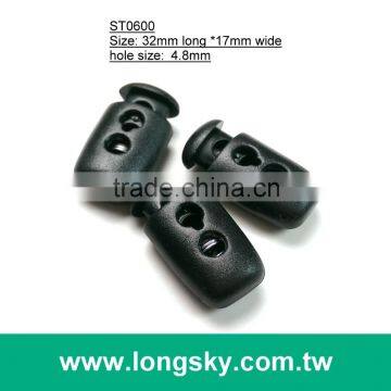 (#ST0600) fashion 2 hole plastic cord lock for garment accessories
