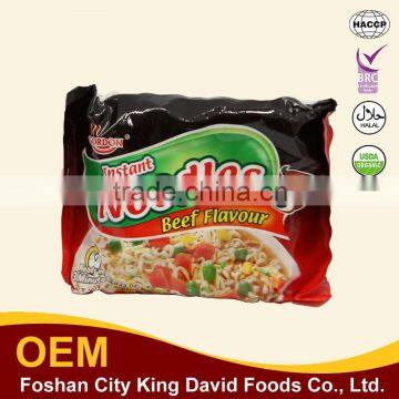 beef flavor mamee instant noodles in bag