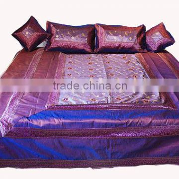 Luxury Lovely Silk Embroidered Bedspread Bedsheets in India