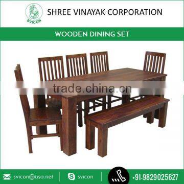 New Arrival in Market Antique Wood Dining Table Set with Bench Seater