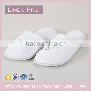5 Star White Hotel Slippers/100 Cotton Slipper with Anti-slip Dots Sole/Hotel Eva Slippers