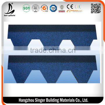 Mosaic Shape Asphalt Shingle For Villa House Roofing Using