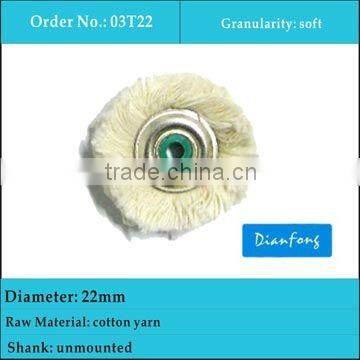 22mm unmounted cotton yarn dental rotary cleaning brushes