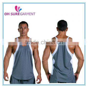 100% polyester mens moisture wicking running singlet