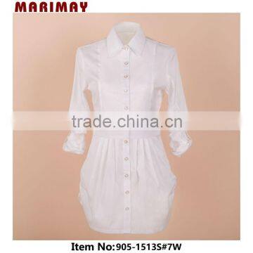 2015 wholesale tunic tops fashion white women tunic