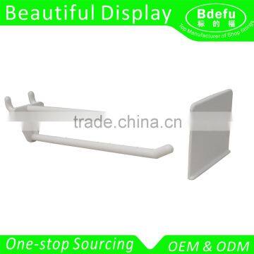 ABS New design slatwall / peg Euro plastic display hook with price tag for supermarket