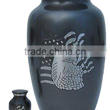 Brass Grey American Eagle Cremation Urns