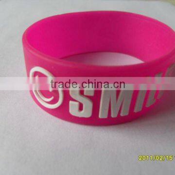 embossed silicone bracelet