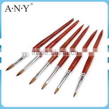 2015 Popular Redwood Handle Nail Acrylic Brush Kolinsky Hair                        
                                                Quality Choice