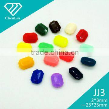 JJ3 octagon 10*14 13*18 candy faceted point back acrylic jewels rhinestones DIY fashion decoration, craft fitting garment bags
