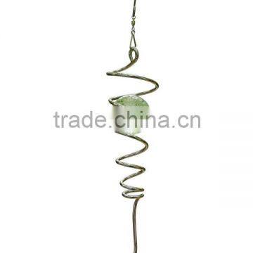 Metal Spiral With Glow Gazing Ball for Wind Spinner