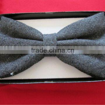 Black denim bow ties