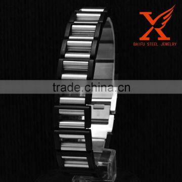 In Stock Stainless Steel Higt Quality Expandable Bracelet Solid Silica Matte Black Bracelet photo-2