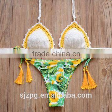 Crochet hand brazilian sexy bikini , crochet handmade swimwear wholesales