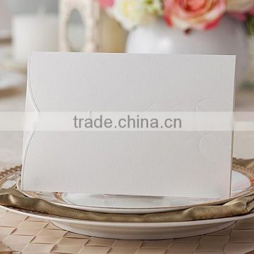 White Transverse Insert Paper Wedding Invitation Card