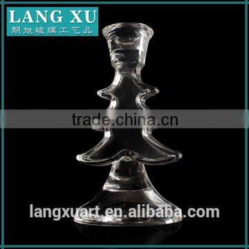 LX-A055 Crystal Glass Christmas Tree Candle Holder for Taper photo-3