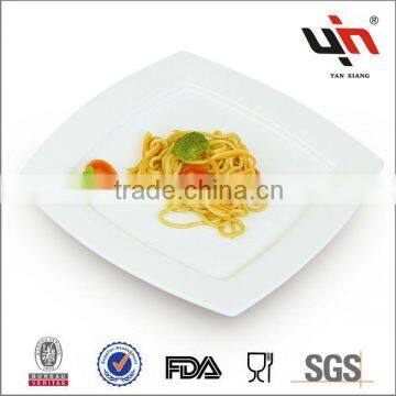 White Ceremic Square Dinner Plates