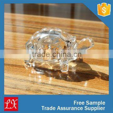 small glass crystal tortoise for office decoration