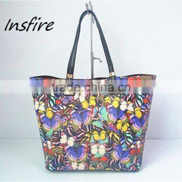 Butterfly women's designer fad hand tote bags ladies wholesale cheap vogue handbags