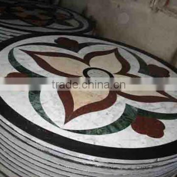 Marble tile round mosaic medallion floor patterns