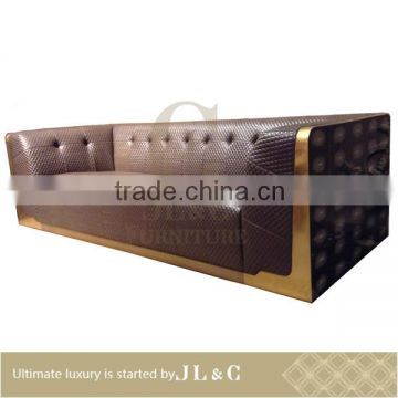 Luxury Modern leather sofa export to USA living room furniture sets in leather-JS78-04 4 seat sofa- JL&C Furniture