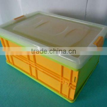 mid plastic foldable storage box with lid