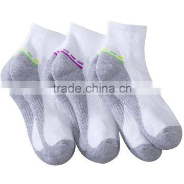 plain white combed cotton socks