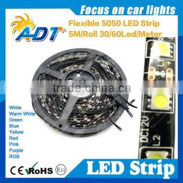 Hot Waterproof 12V 5M flexible 5M 300led 5050 smd led light strip