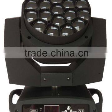 19x15W Bee Eye RGBW 4in1 LED Rotating Beam Zoom DMX Moving Head Stage Show Light photo-2