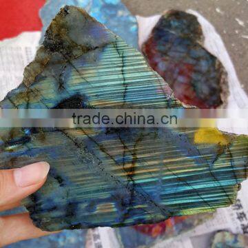 Natural Rock Labradorite Rough Slice from Madagascar