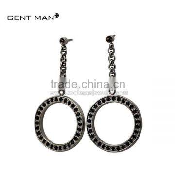 beautiful fashion women jewelry stainless steel ceramic jewelry earring for young girl