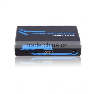 Mini HDMI to 3RCA AV CVBS Composite & S-Video R/L Audio Converter Box 1080p Upscaler Toshiba Color tv Kit photo-3