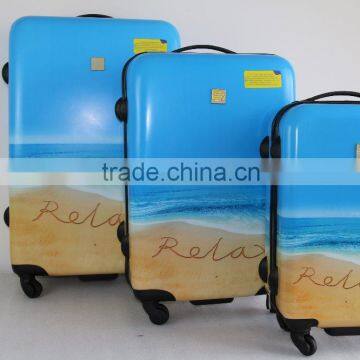 Eminent Design Printed ABS+PC trolley luggage case