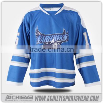 European top quality sublimated printing kid's ice hockey jersey