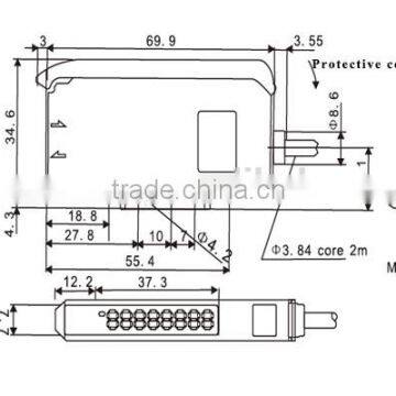 F&C High Speed NPN 12-24V dc Digital Display Fiber Optical Sensor Most Popular photo-6
