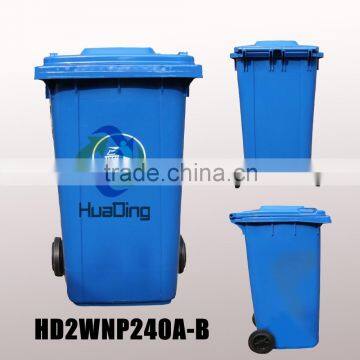 240 Liters Outdoor Wheelie Industrial Plastic Garbage Bin