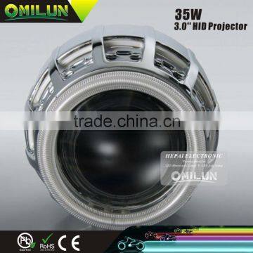 3 Inch bi Xenon HID Projector Lens With Double Angel Halo Ring photo-3