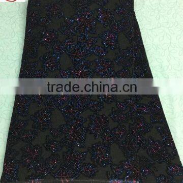 CL14-1 (18) New arrival and high quality African Velvet lace fabric with sequins for dress and clothes