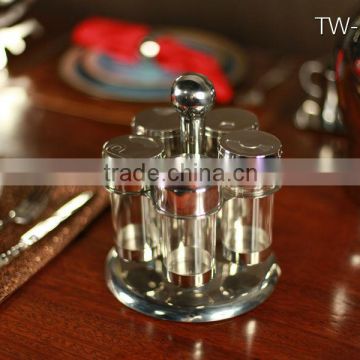 Stainless steel cruet stand set