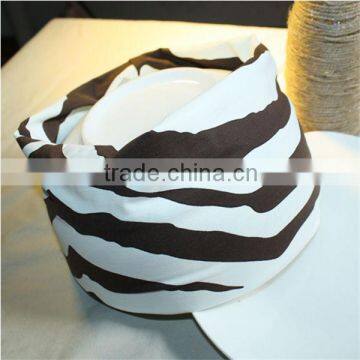 Sya stripe printed fabric elastic cheap width headband