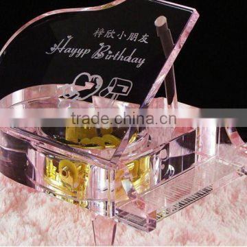 pink crystal piano modle for children gifts&Entrance gift