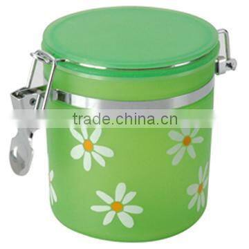 Plastic food round Airtight Canister