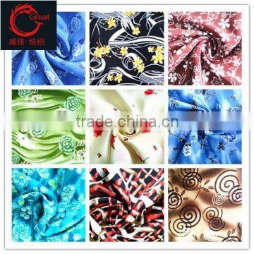 100% polyester printed koshibo fabric/china flower printed koshibo for dress