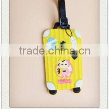 Luggage shape pvc luggage tag