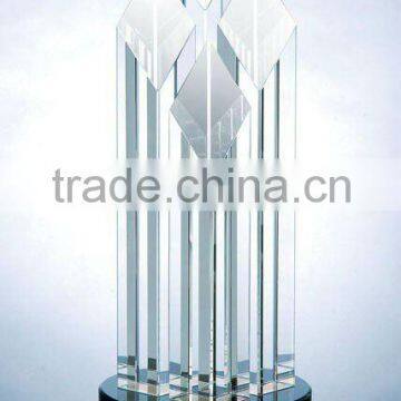 2012 crystal trophy watercut for souvenir and corporation display(R-0533