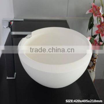 Solid Surface Freestanding Wash Hand Basin With Tap , Stone Resin Wash Basin, Wall Hung Wash Basin photo-6