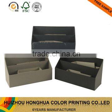 Fancy Paper Pencil Holder Cardboard Divided Pen Box for Desk Organizer