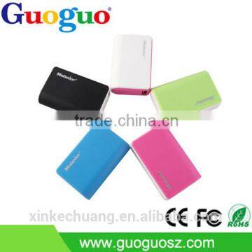 Guoguo wholesale factory price mini pocket 5200mAh portable mobile power bank for samsung